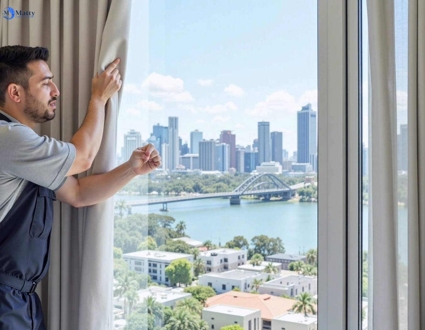 Professional curtain steam cleaning service woodbine-nsw QLD by Matty Curtain Cleaning